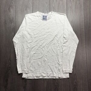 Jungmaven T Shirt Large Hemp Organic Cotton Washed White Long Sleeve Ivory